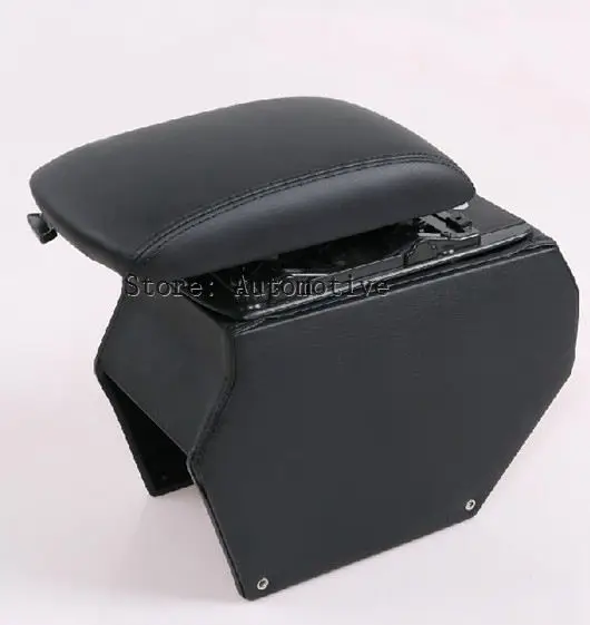 

high quality fiber leather arm storage box for 2014 2015 2016 2017 for peugeot 2008 , car styling