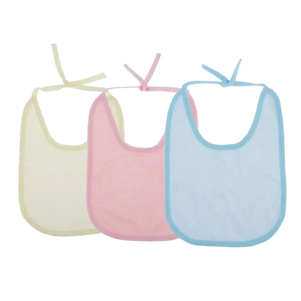 29 x 22 cm Pack of 5 Pcs Baby Adult Mealtime Bib Clothes Protector Washable Waterproof