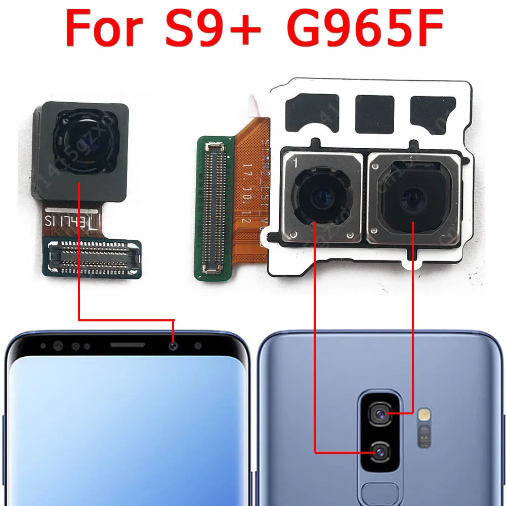 For Samsung Galaxy S9 Plus G965F Front Rear View Back Camera Frontal Main Facing Camera Module Replacement Spare Parts