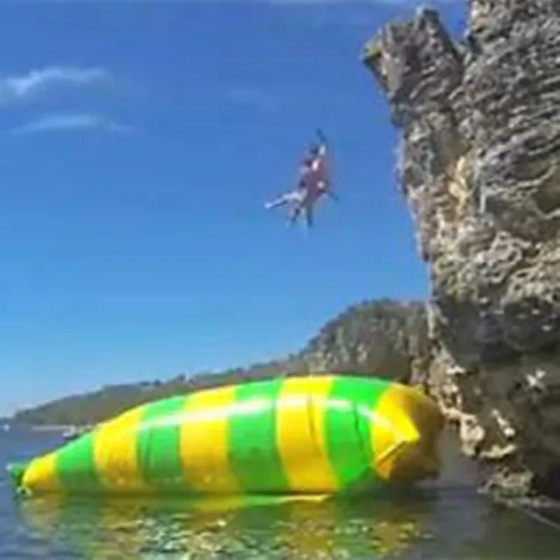 Oreiller gonflable de saut d'eau avec pompe, livraison gratuite, 7m * 3m, sac à Air, catapulte à eau