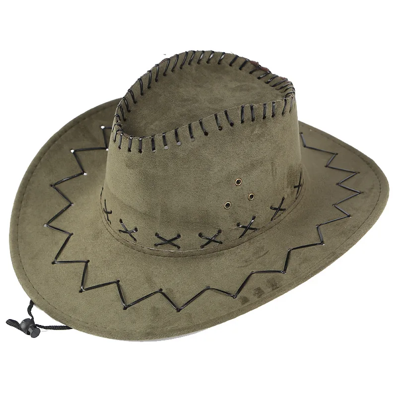 Cowboy hat suede western cowboy hat men's rider hat панама fedora hat Panama rope accessories