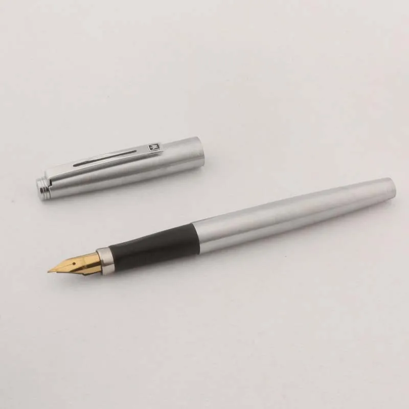 

Brand Yong Sheng 500 Fountain Pen Stainless Steel Golden Nib Stationery School Supplies Ink Pens