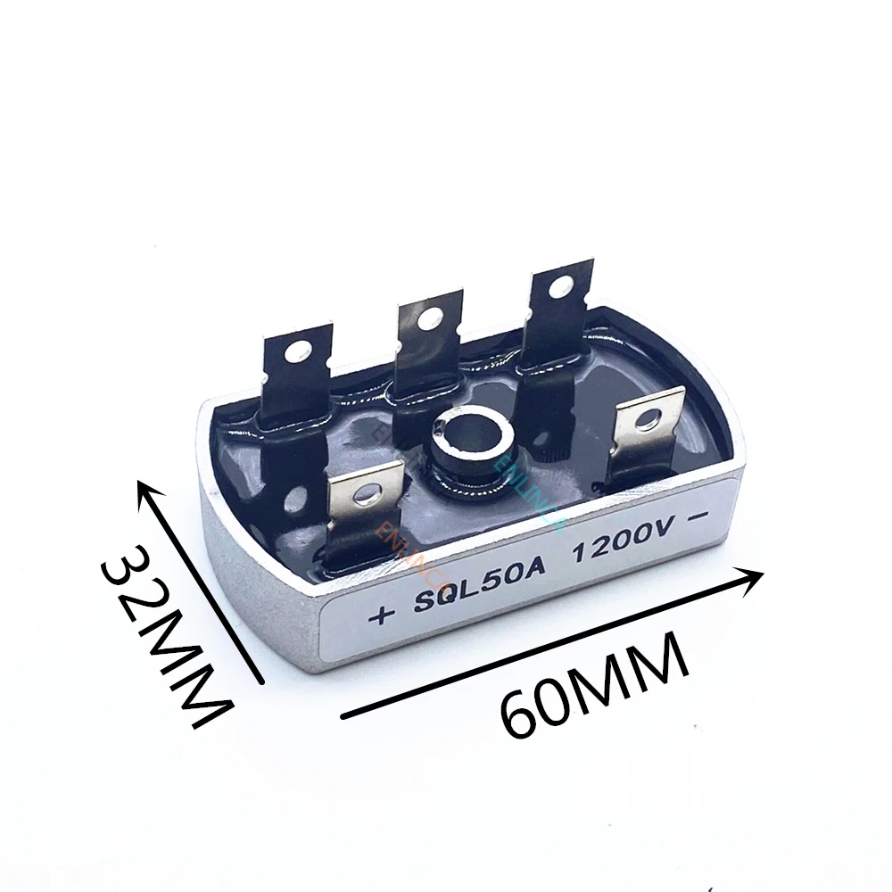 Original 50A 1200V Aluminum Metal Case 3 Phase Diode Bridge Rectifier 50Amp SQL50A Module SQL50A1200V