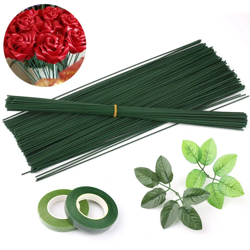 

Artificial Flower Stem Iron Wire Stem DIY Flower Head Accessory For Plastic Stem Flower Pole Rose Stem Flower Wedding Decoration
