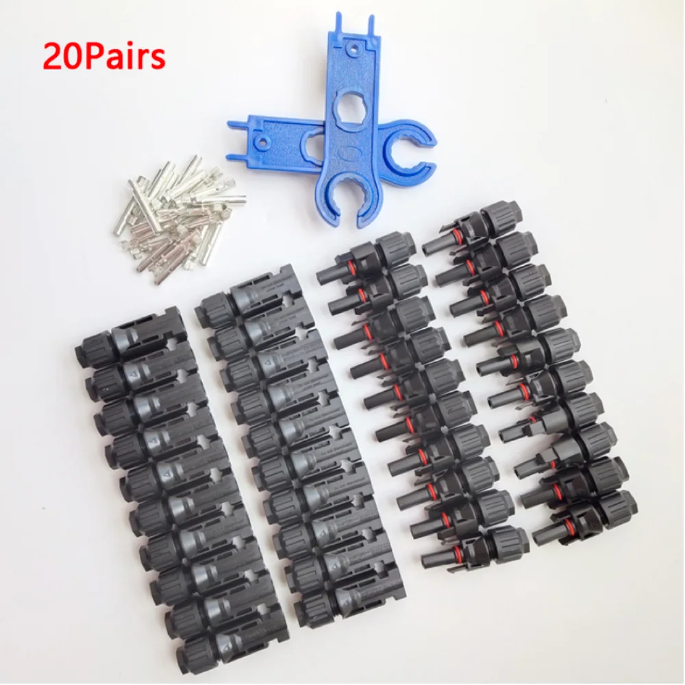 Free shipping 10/20/50 Pairs Solar Connectors 1000V 30A Solar Panel Branch PV Connectors Connect solar Tool Crimping pliers