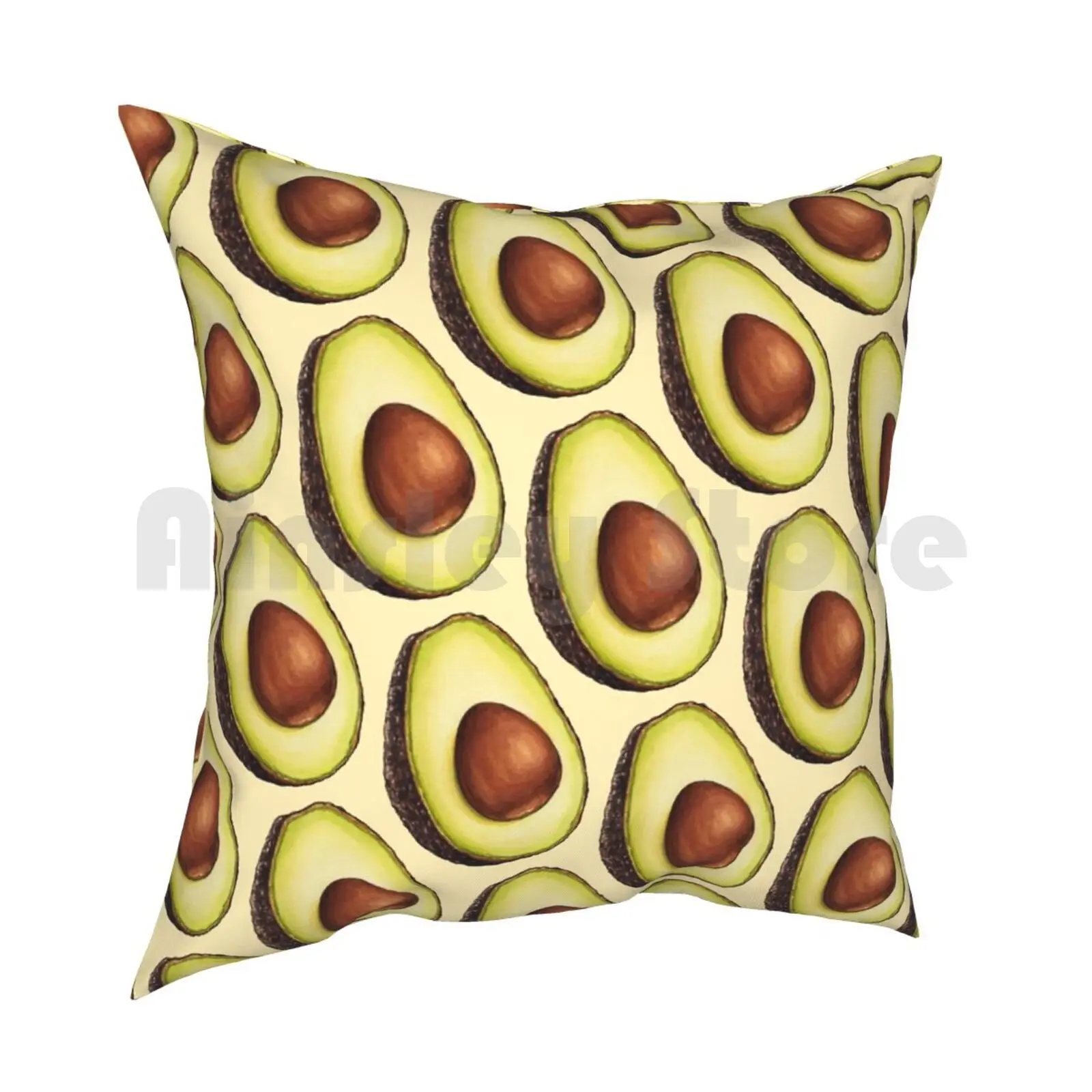 Avocado Pattern Pillow Case Printed Home Soft DIY Pillow cover Fruit Guacamole Mexico Food