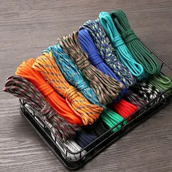 10Meter 4mm Paracord Cord Lanyard Nylon Rope 7-Strand Lanyard Tent Ropes Survival Outdoor Camping Standard military Equipment