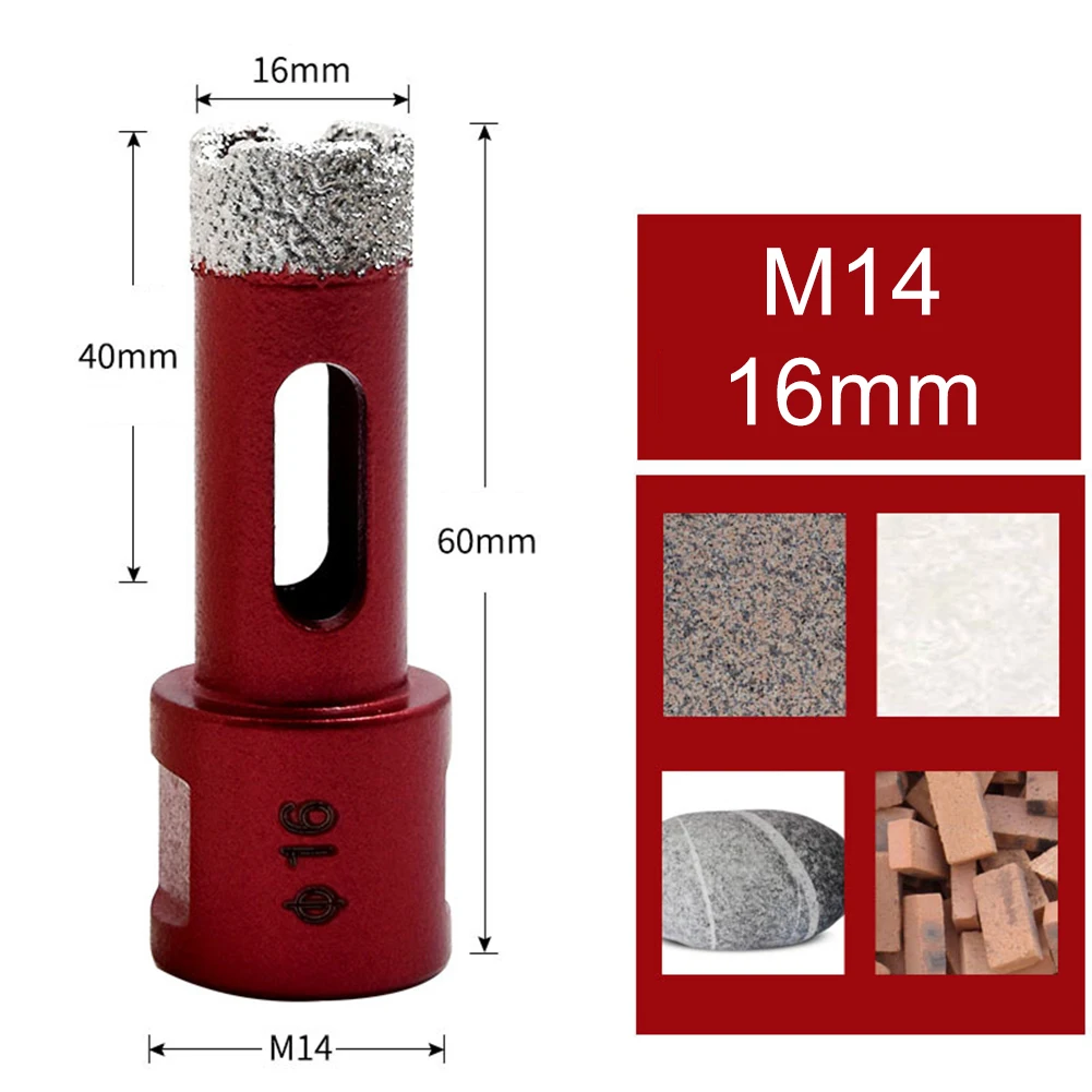 Imagem -03 - Vacuum Soldadas Diamante Núcleo Brocas Bits Mármore Cerâmica Porcelana Telha de Vidro Buraco Saw Concreto Alargamento Bit M14 Rosca 668 mm