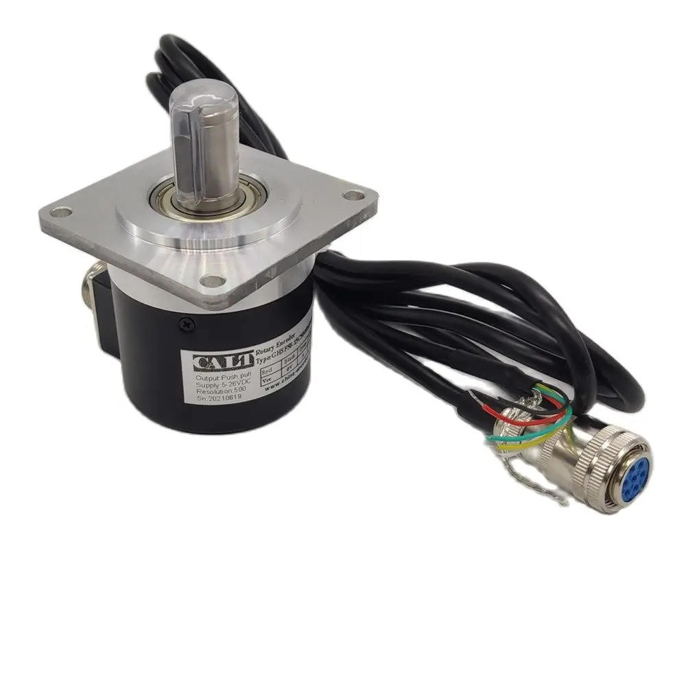 

CALT Square Flange 15mm Shaft 1024ppr 5V Line Driver Incremental Encoder GHSF58-15C1024BML5