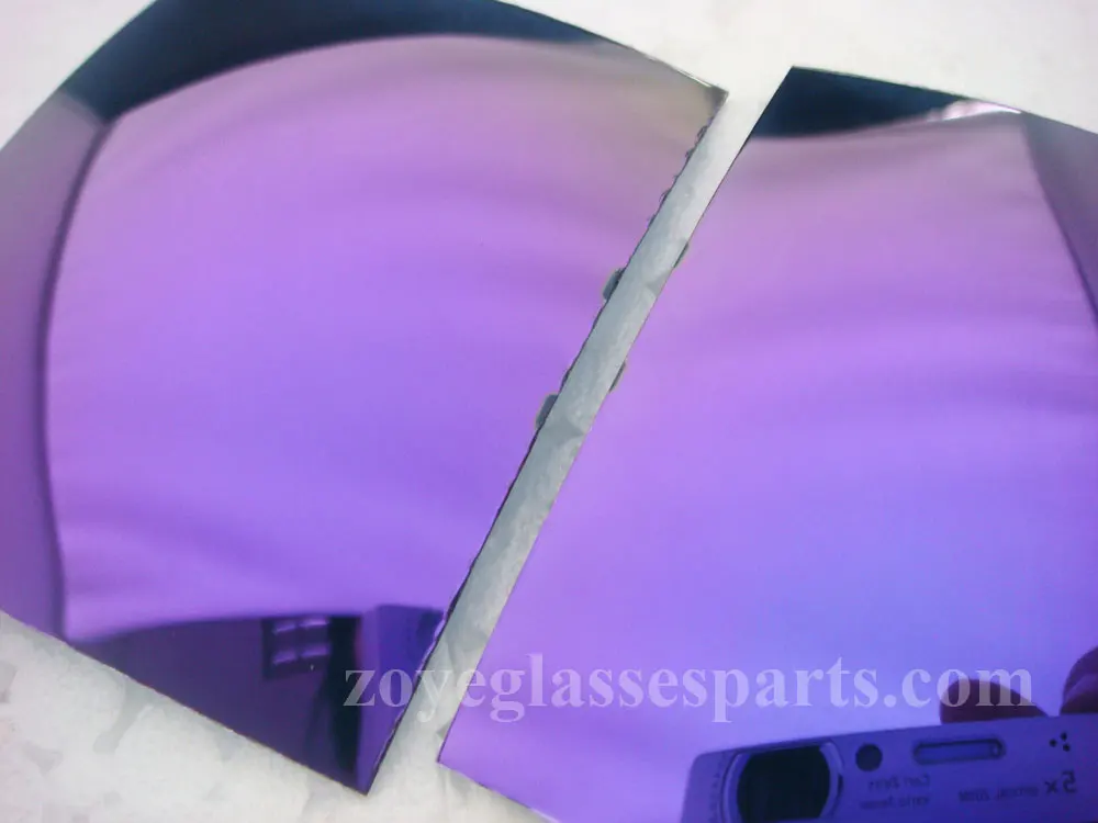 Polarized Lenses For Sunglasses TAC Polarized Lenses Revo Purple Color UV400 Lenses 55*65mm 4 Base