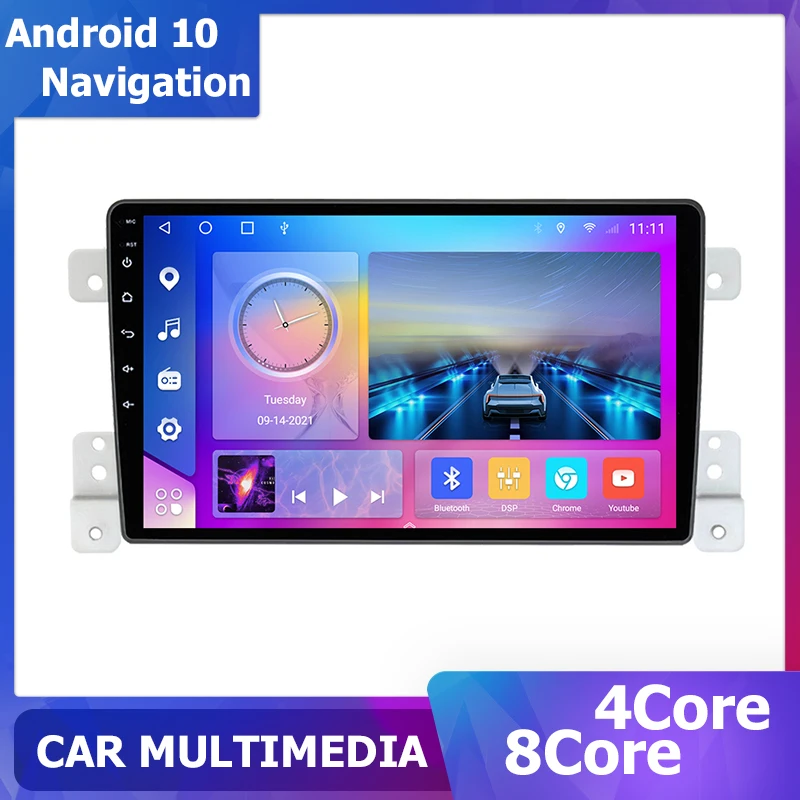 9 inch Multimedia video Player For Suzuki Grand Vitara 3 2005-2015 autoradio Android 10 carplay GPS Navigation Sat Navi DSP 2Din