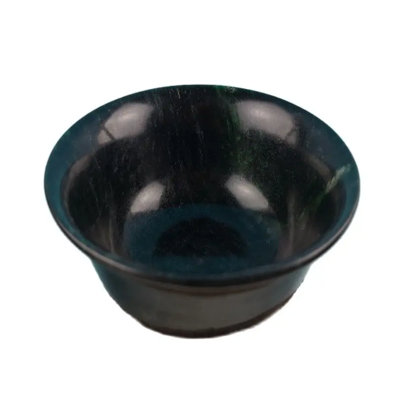 

Natural Jade Bowl With Deep Green Jades Ware Bowl