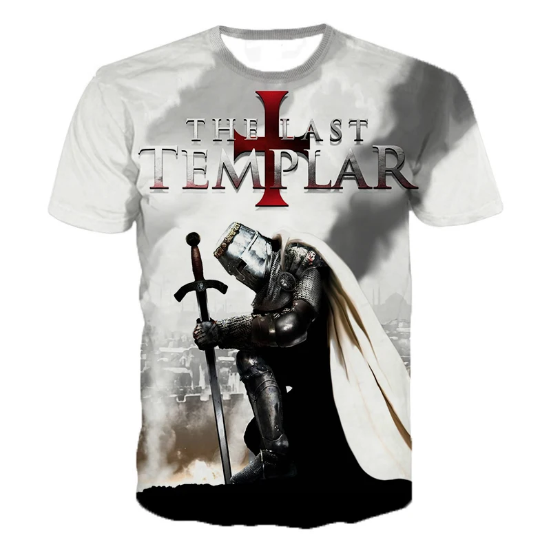 Knights Templar 3D Print T Shirt Knights Templar Fashion Casual T-shirts Men Women Cool stuff Harajuku Streetwear T Shirt Tops