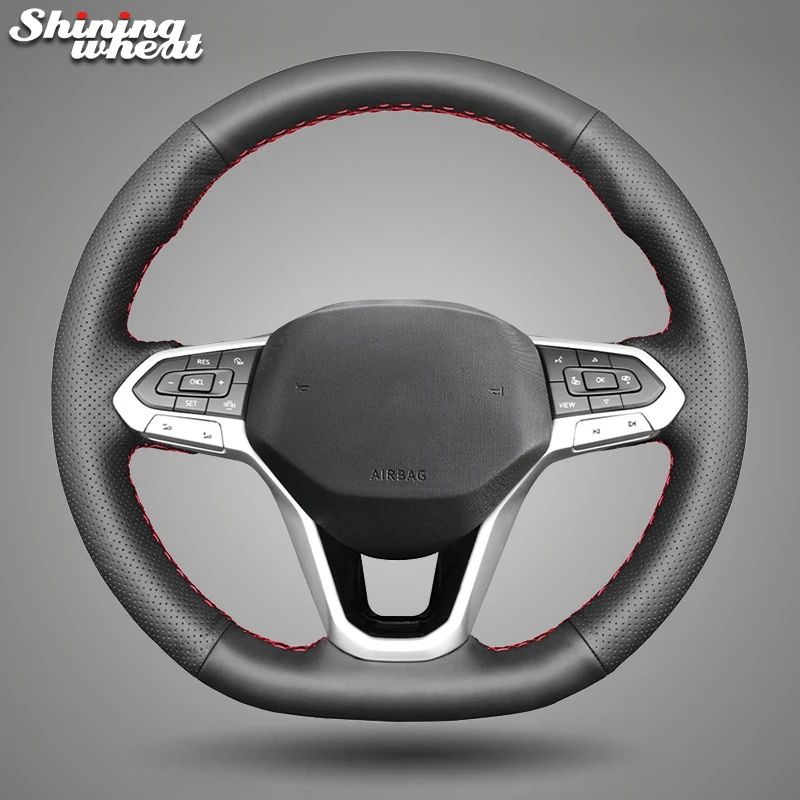 Shining wheat Car Steering Wheel Cover for Volkswagen VW Golf 8 2020 Atlas 2020-20201