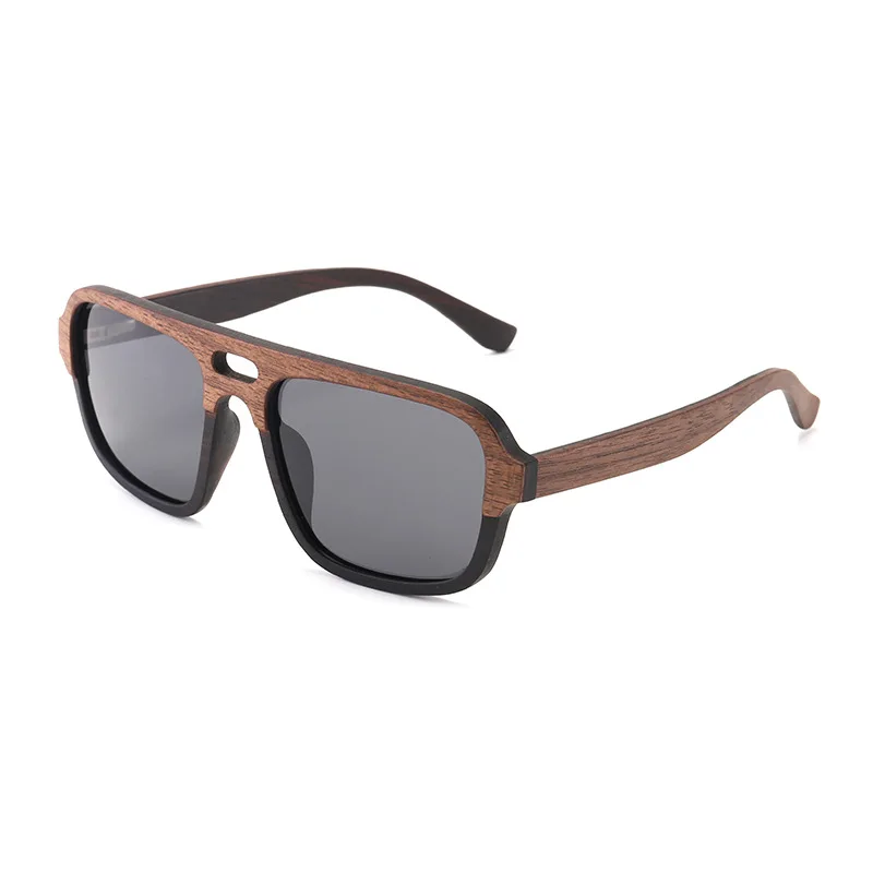 Oversized Wood Sunglasses Men Vintage Brand Designer Women Sun Glasses UV400 High Quality Bamboo Shades 1022