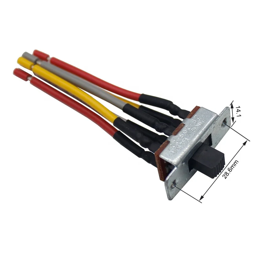 2pcs 3a 6A 250vac ZE-209-22 celling fan reverse direction DPDT on on Panel Mount Vertical wiring Slide Switches