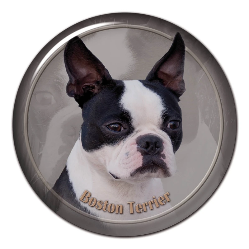 

S30460# 13CM/15CM/17CM PVC Decal Boston Terrier Dog Car Sticker Waterproof for Bumper Rear Window Laptop Toilet