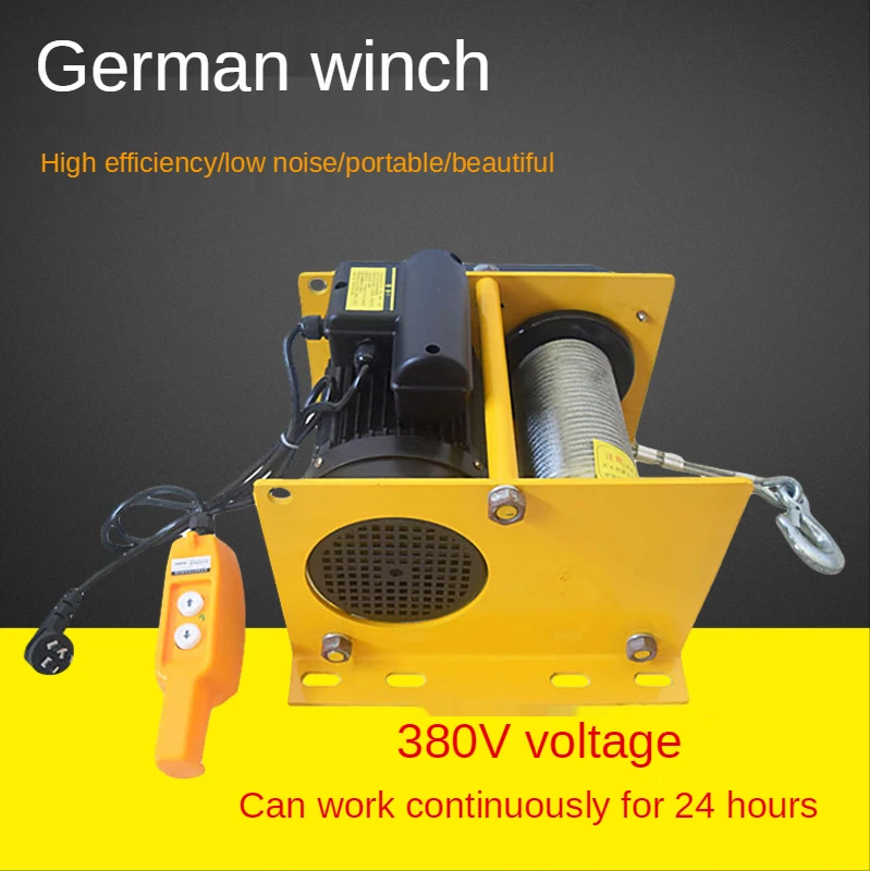 Miniature Electric Hoist Wire Rope Winch 220V German Type Hoist 30M