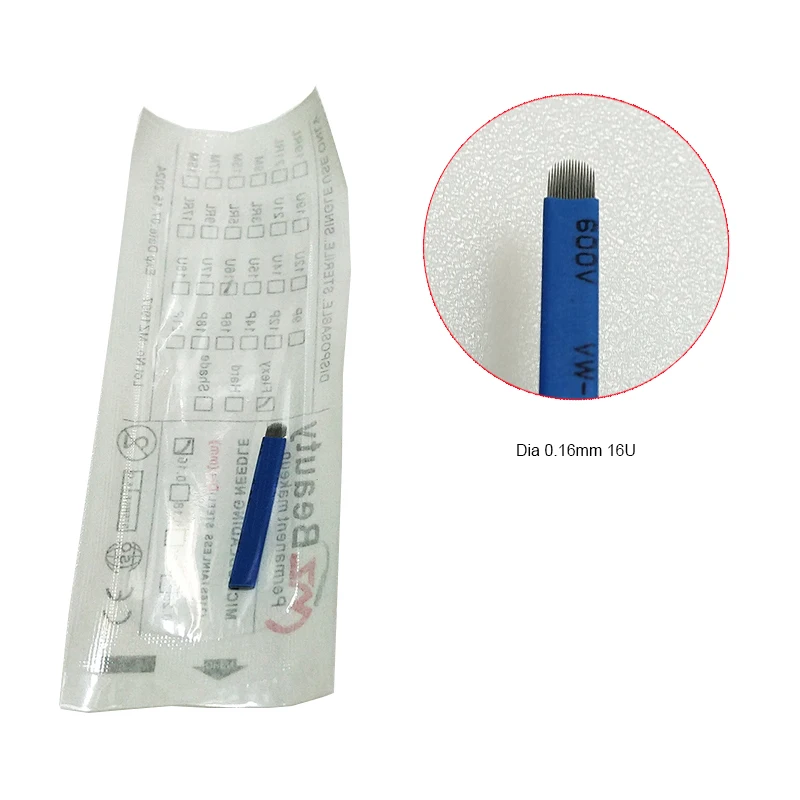 Nano 0.16MM Microbladiang Needles MZ Beauty Tattoo Nanoneedles With LOT NO. EXP Day For Tebori Manual Pen Micro Blade Agulhas