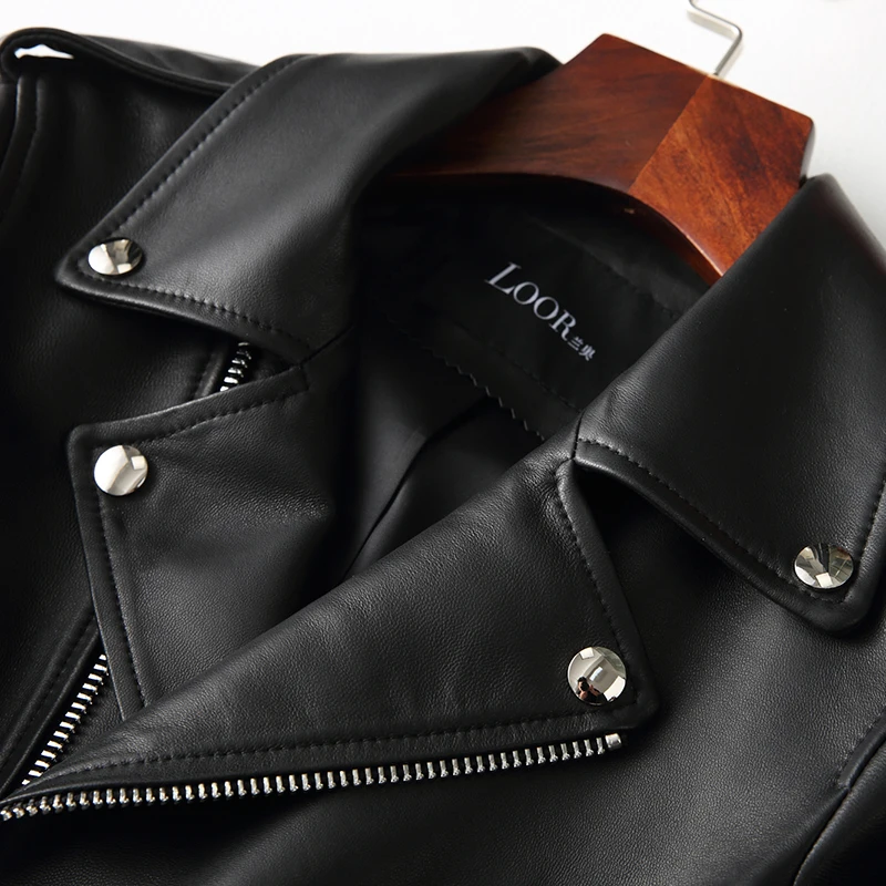 22020 new Genuine Leather Jacket Women Spring Autumn Real Sheepshin Leather Clothing New Fashion real leather jacket