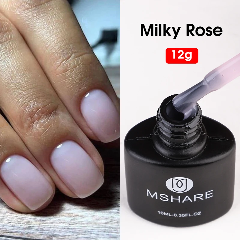 MSHARE Natural Nude​ Gel Nail Polish Semi Permanent Varnishes Soak Off Cured With UV LED Dryer