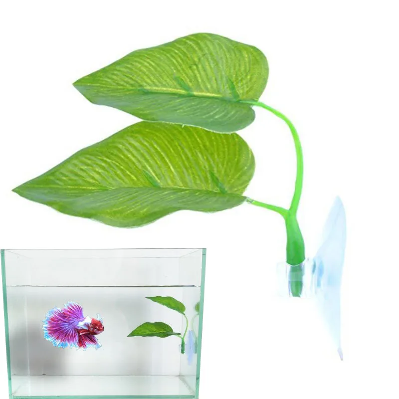 

Fish Tank Aquarium Artificial Leaf Betta Fish Rest Spawning Ornamental Plant Betta Fish Play Relax Hide Leaf Hammock 1Set