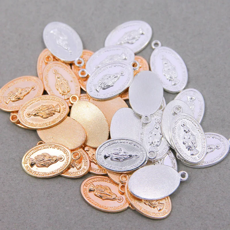 10pcs Vintage Matte Geometric Portrait Earring Accessories Charms Diy Coin Maria Bracelet Necklace Make Pendant Jewelry