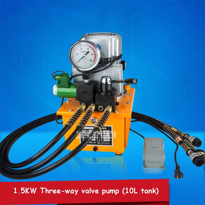 

Electric Hydraulic Pump Solenoid Valve Oil Pump Three-way Valve Pump Hydraulic Oil Pump With Pedal 1.5KW 220V/380V 1400r/min 10L