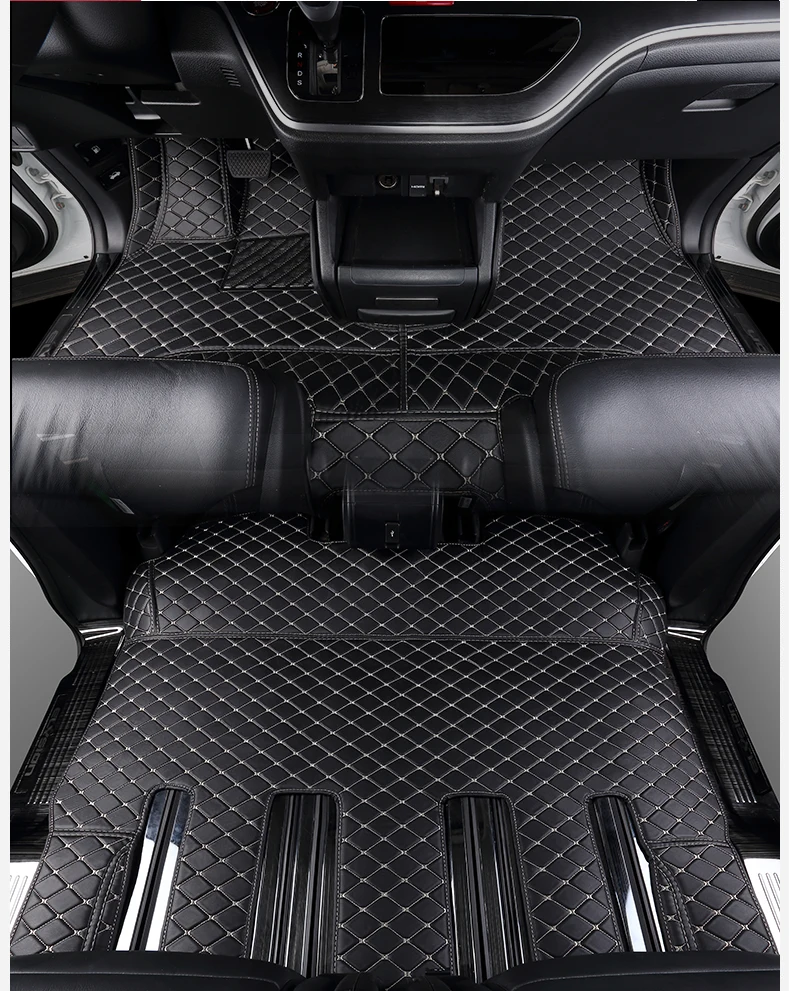 High quality! Custom full set car floor mats + trunk mat for Honda Odyssey 7 8 seats 2022-2013 waterproof carpets,Free shipping