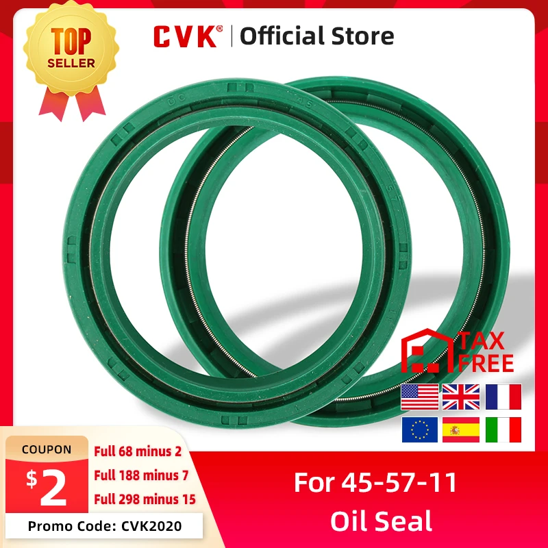 

CVK 45x57x11 45 57 11 Front Fork Damper Shock Absorber Dust Seal ring Oil Seal Cover Dust Cap Cover For Size is 45*57*11