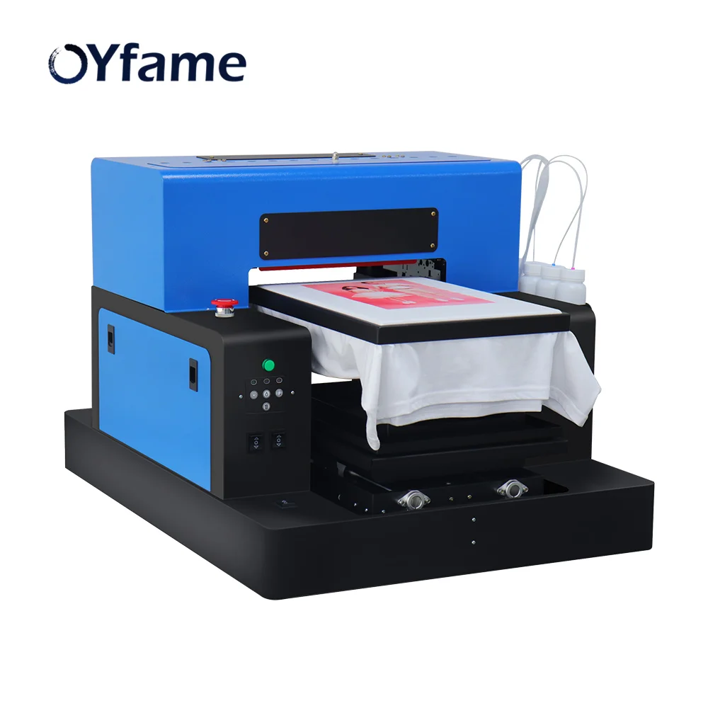 OYfame A3 DTG Printer for t shirt A3 Flatbed Printer Print on dark and light t shirt Jeans Hoodies A3 DTG Printing Machine A3