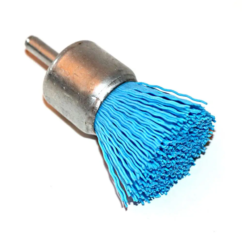 Escova de polimento de fio de nylon, 2 peças od 35mm, cabo abrasivo em forma de caneta, haste de 6mm