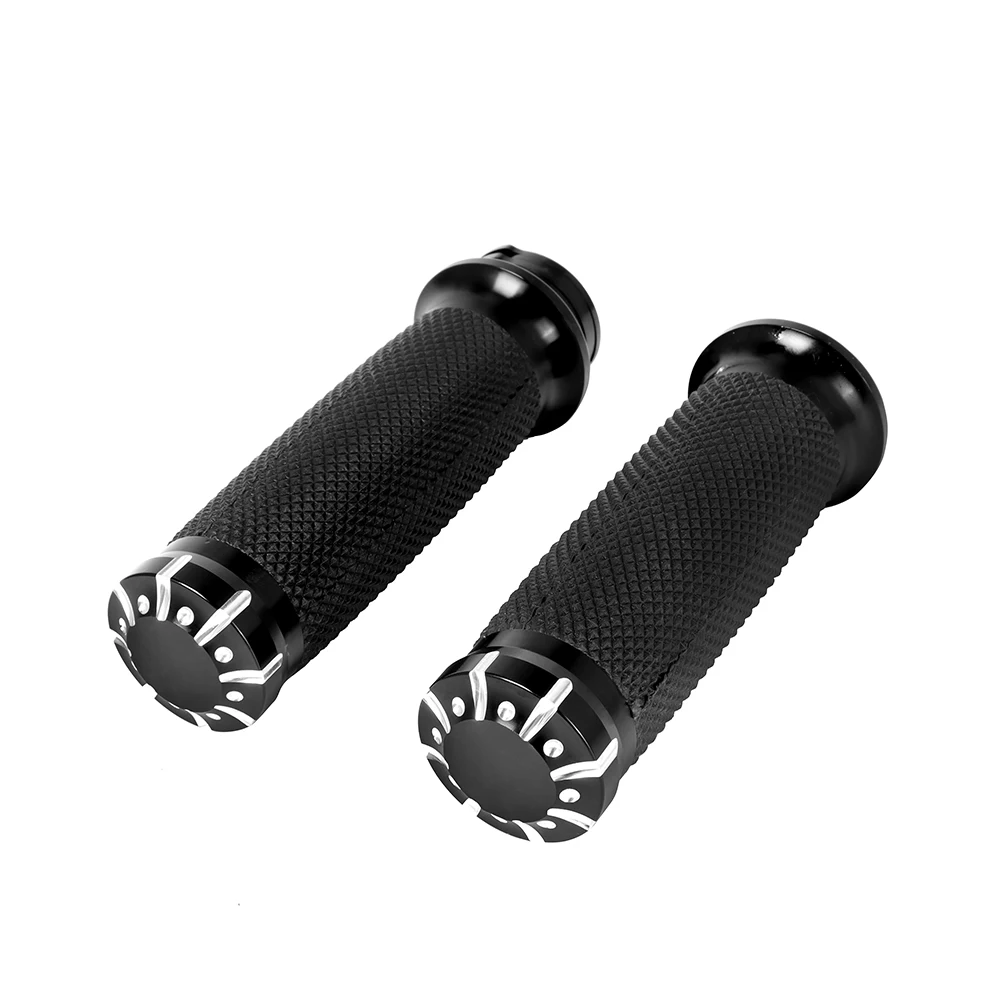 For Harley Sportster 883 1200 Touring Dyna Softail Rubber Motorcycle Handlebar Hand Grip 1\'\' 25mm Handle Bar Grips