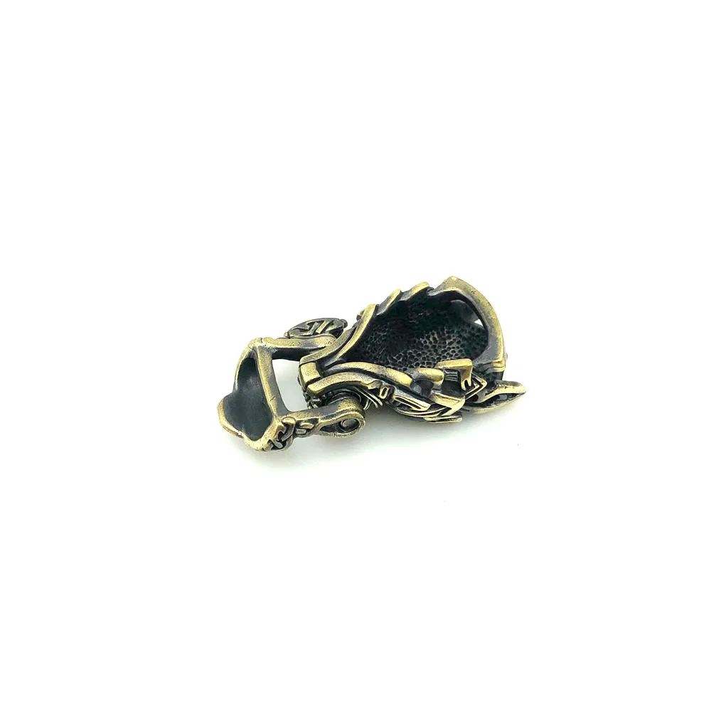 EDC Outdoor Tool DIY Accessories For Bracelet Weaving Paracord Multifunction Buckle Brass Wolf Head / Dropshipping
