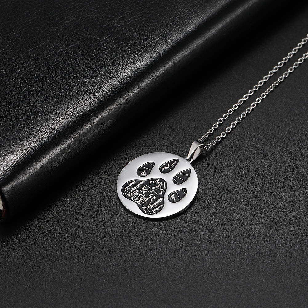 COOLSmen-Collier pendentif griffe de chat en acier inoxydable pour hommes et femmes, colliers de la présidence thérienne, meilleurs amis, bijoux de