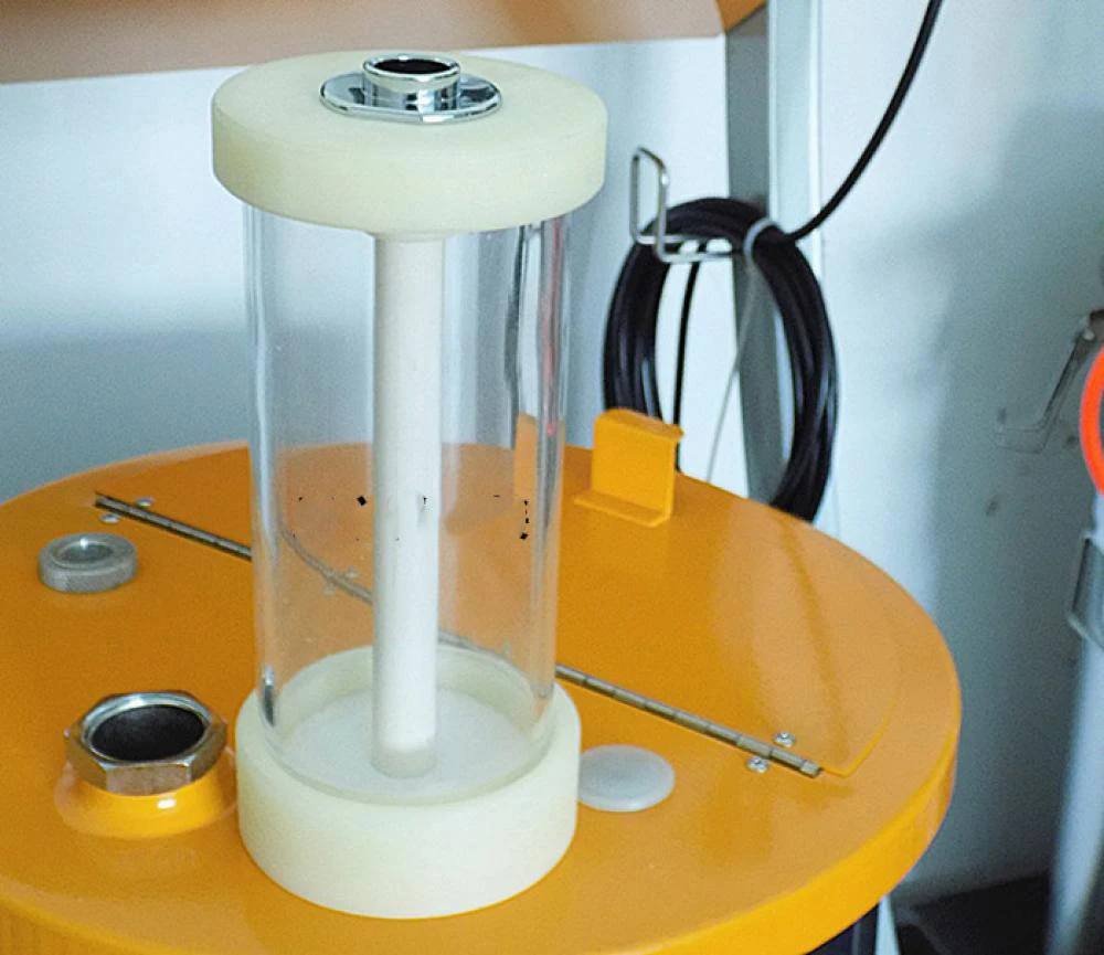 Sơn Tĩnh Điện Phễu Thực Nghiệm Nhỏ Bột Cốc Mặt Tỳ Hưu Màu Với Fluidizing Đĩa Và Bột Bơm