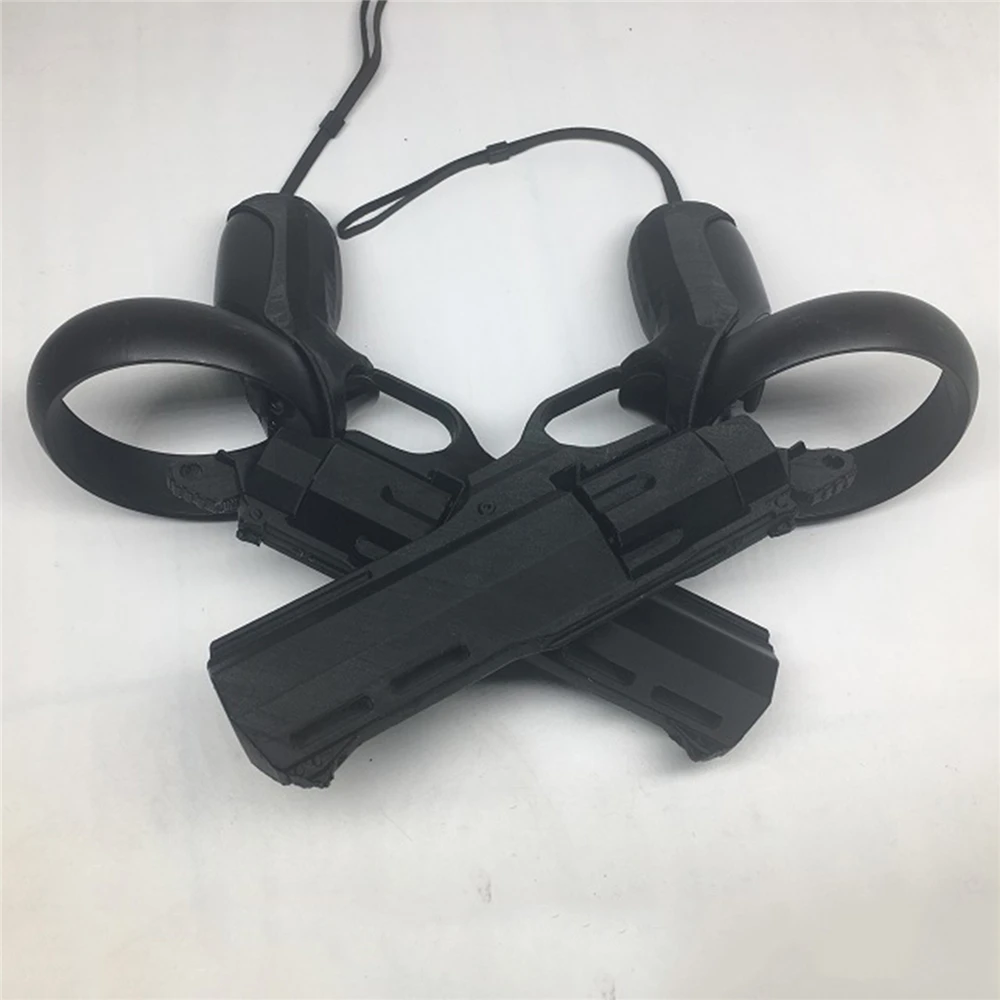 Left & Right VR Game Shooting Gun for Oculus Quest / Rift S VR Headset Touch Controller Grips Revolver Shooting Model Gun