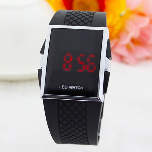 Reloj de pulsera deportivo con pantalla Digital LED, reloj de pulsera informal con pantalla LED, estuche cuadrado, fácil de leer, con luz LED, envío directo