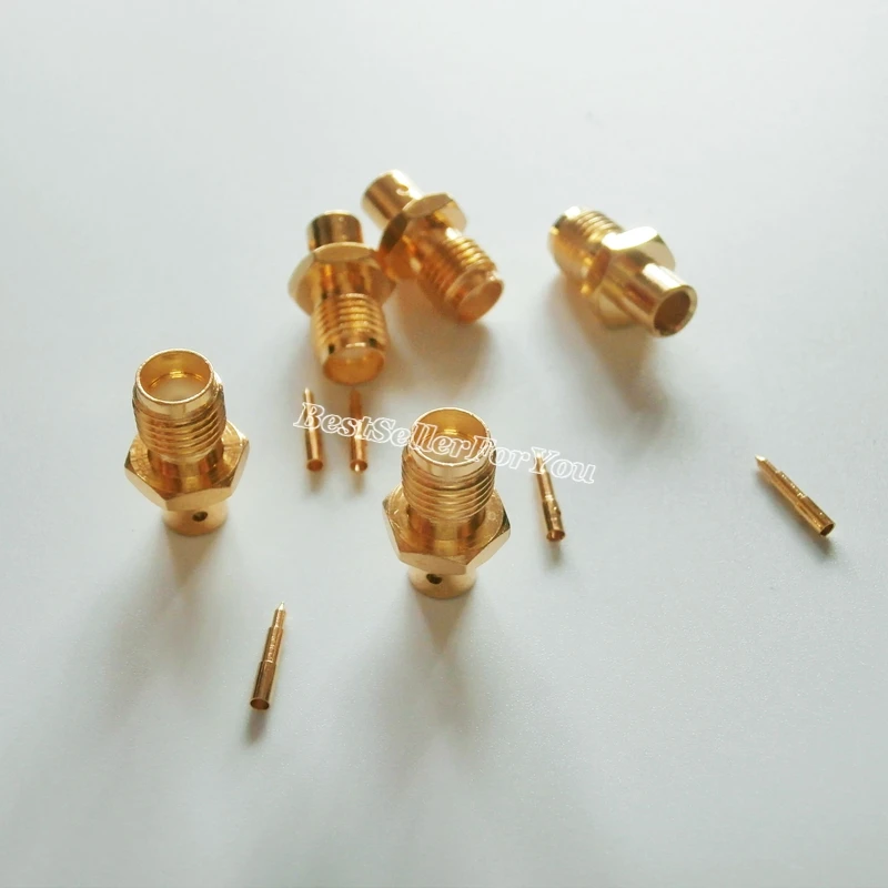 10X RP-SMA RPSMA Female Male Center Pin Solder Semi-rigid RG402 0.141" RF Connector image 2
