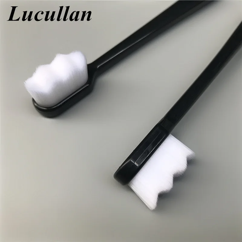 Lucullan-cepillo de dientes con diseño de ondas, pelo súper suave, Nano, Panel de cuero Interior, cepillo de limpieza de revestimiento de techo de