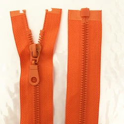 2pcs 5# orange 25/30/35/40/50/55/60/70 cm detachable resin zipper opening automatic ecological locking plastic zipper sewing