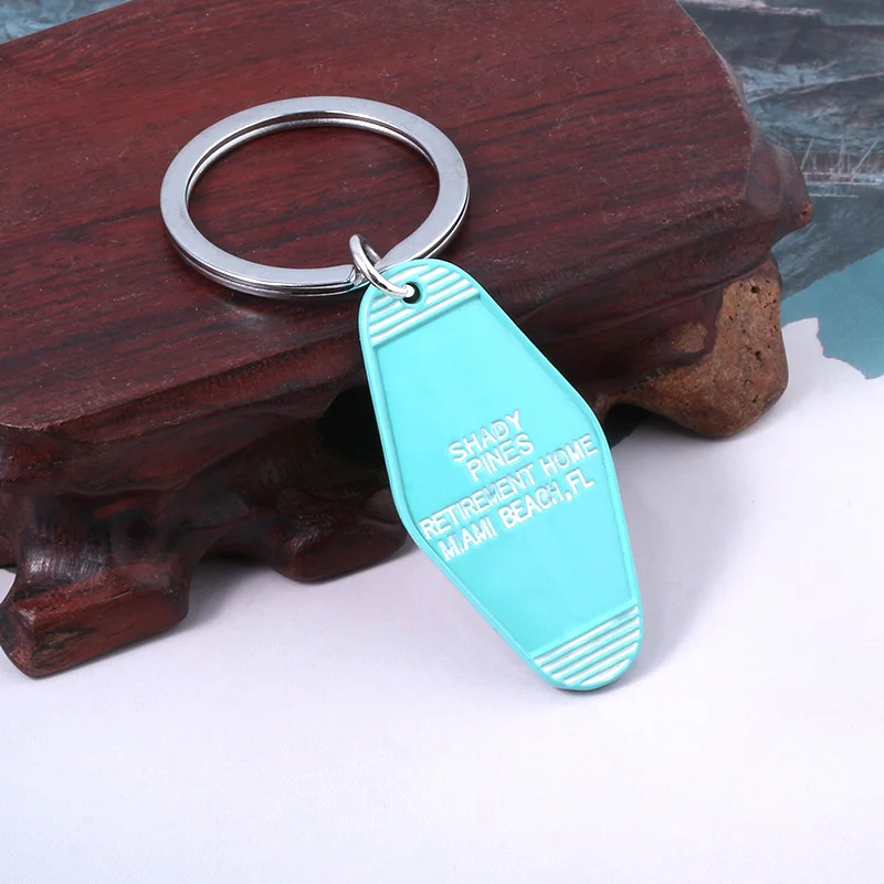 Classic TV Twin Peaks KeyChain The Overlook Hotel 237 Logo Hotel Room Motel Metal Key Chain Men Accessories Llavero Gift