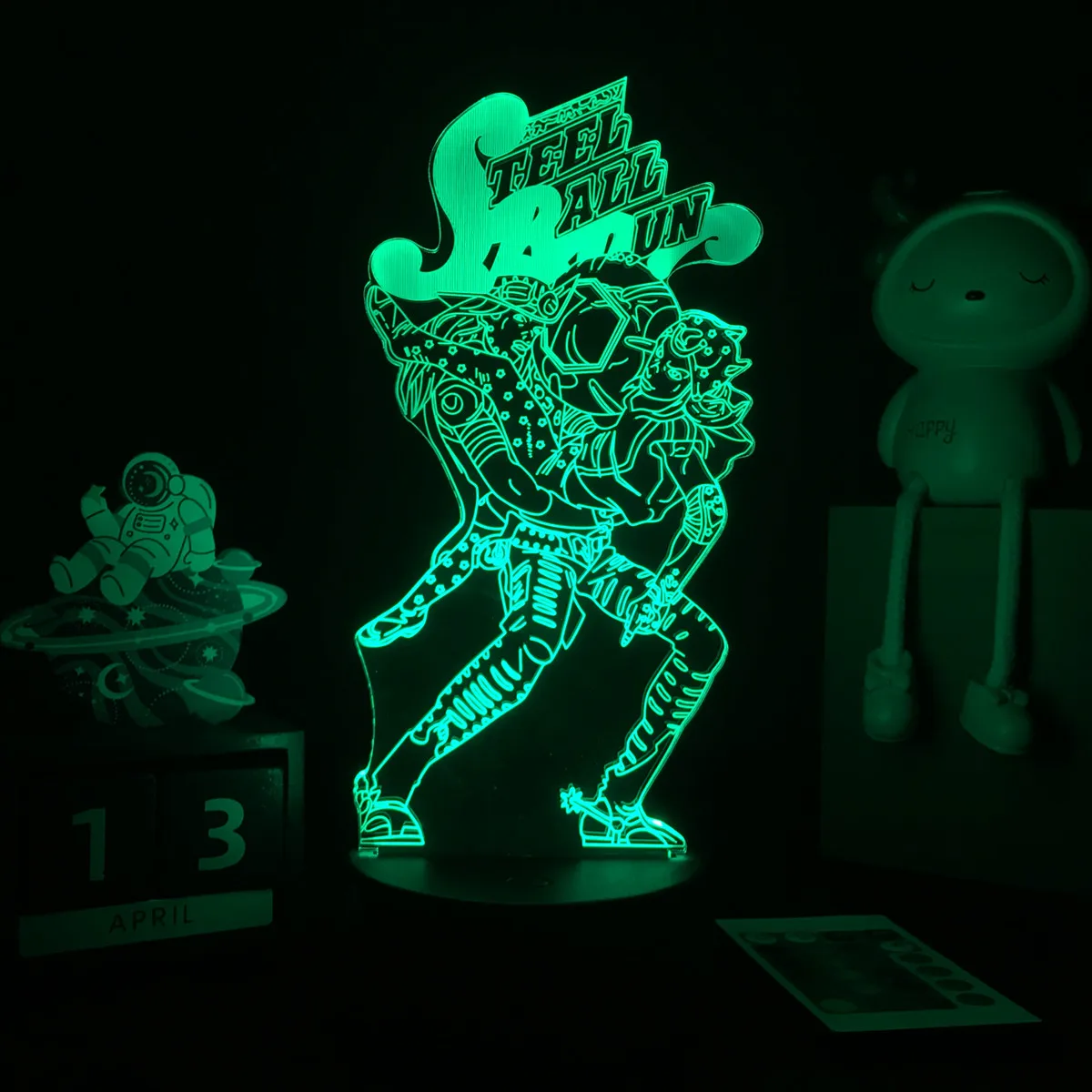 Anime JoJo Bizarre Adventure 3d Night Light Hol Horse for Bedroom Decor Light Birthday Gift for Him Manga Jojo Led Lamp