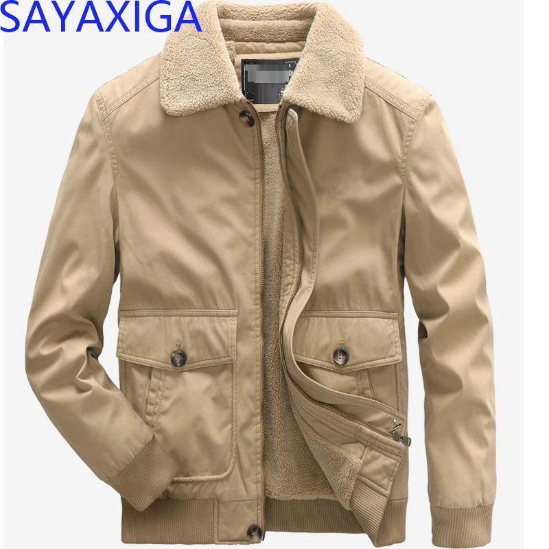 Winter Mens Bomber Jacket Male Casual Streetwear Hip Hop Loose Fit Pilot Coat Men Clothing Plus Size New Motorcycle Aviator