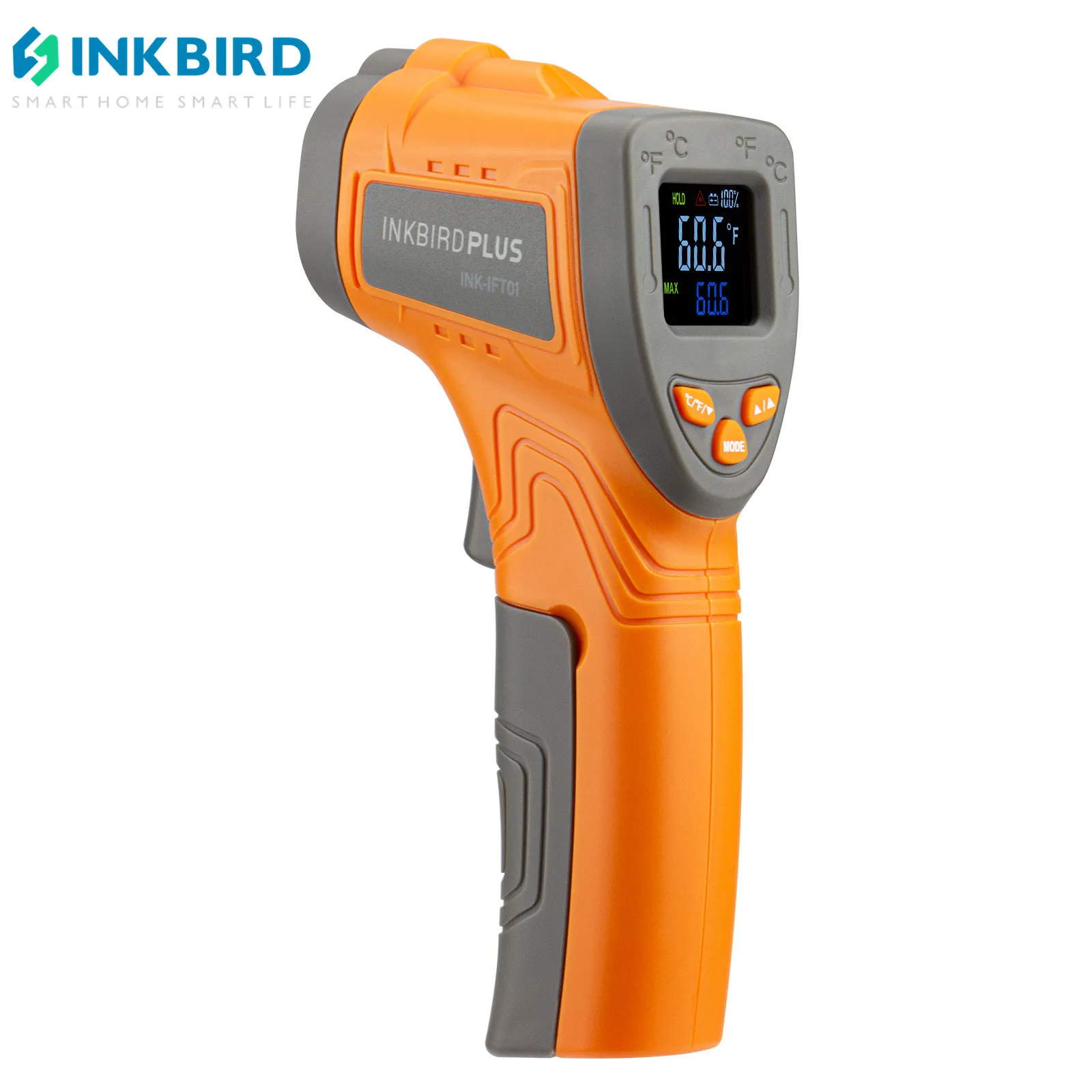 Inkbird-termômetro Infravermelho sem Contato Pistola de Temperatura Laser Digital Display Lcd para Metalurgia de Produtos Químicos Alimentares Ink-ift01