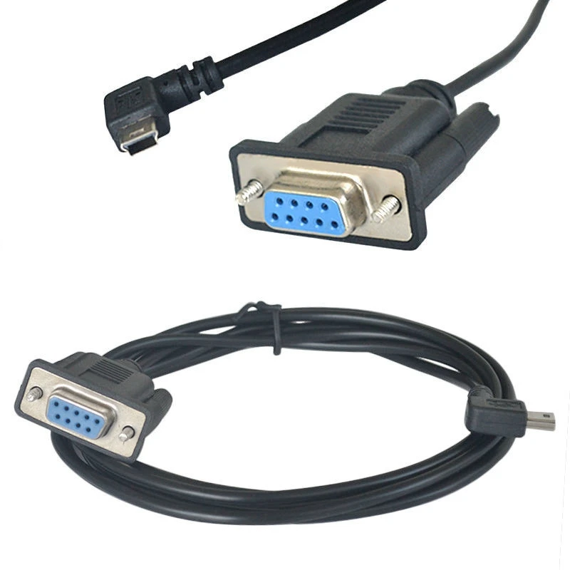 Mini USB 2,0 macho a RS232 DB9 9 Pin hembra adaptador tension Cable de plomo 1,8 m
