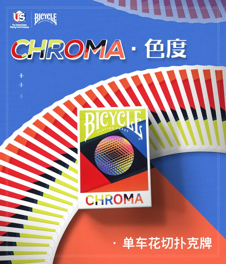 Bicycle Chroma Playing Cards Deck Cardistry Poker USPCC Limited Edition Magic Card Games Magic Props Magic Tricks for Magician