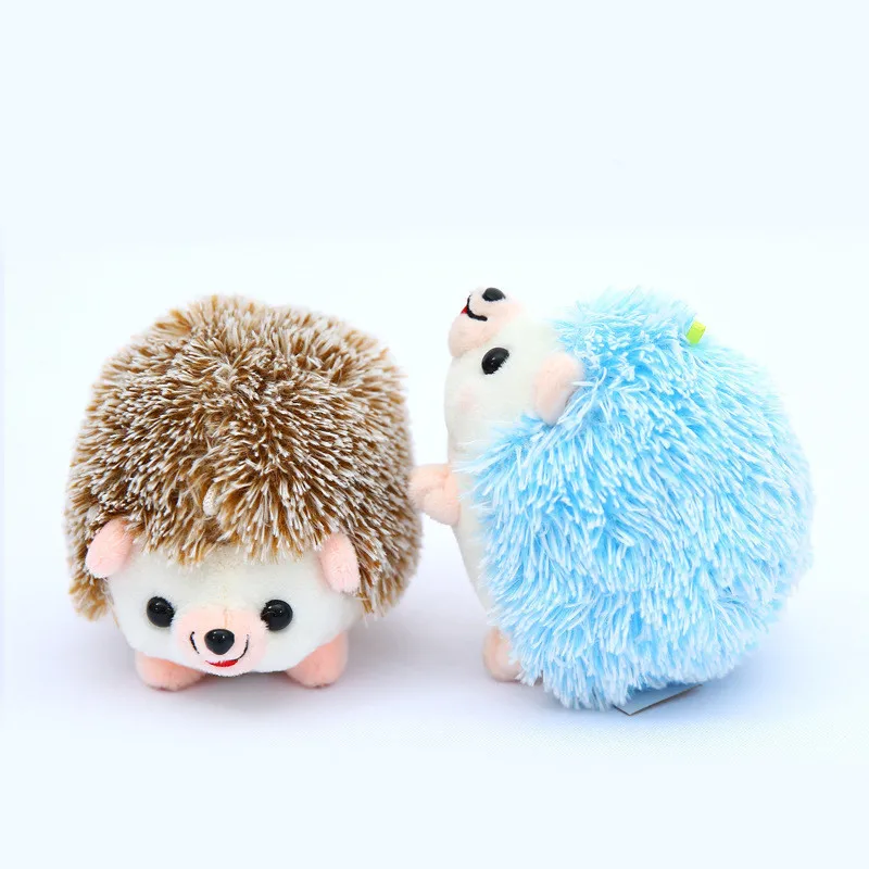 12CM Plush Hedgehog Toys Key Chain Ring Pendant Plush Toy Animal Stuffed Anime Car Fur Gifts for Women Girl Toys Doll