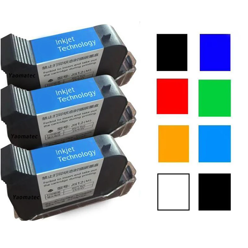 Quick dry permanent ink cartridge compatible JS12/ JS10 /2588/2580 for 12.7mm handheld inkjet printers