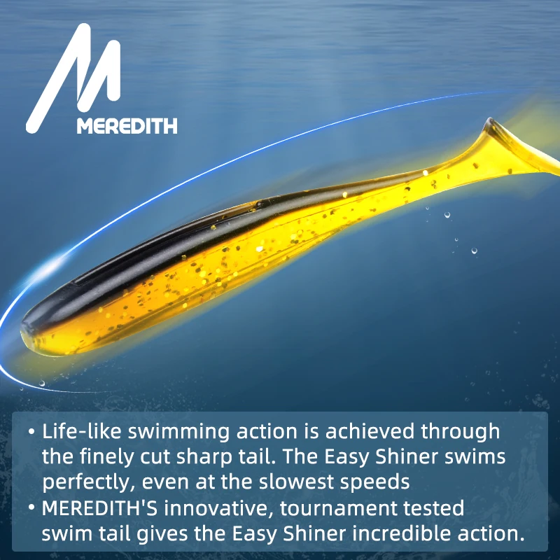 Meredith 5-13cm Wobblers Fishing Lures Easy Shiner Swimbaits Silicone Soft Bait Double Color Carp Artificial Soft Lure